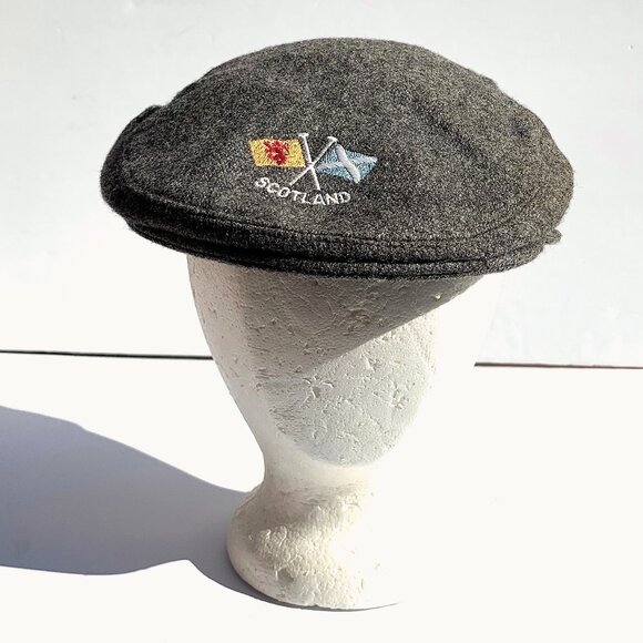 Vintage Glen Appin of Scotland Classic Gray Wool Newsboy Flat Cap Men’s XL - Picture 2 of 8